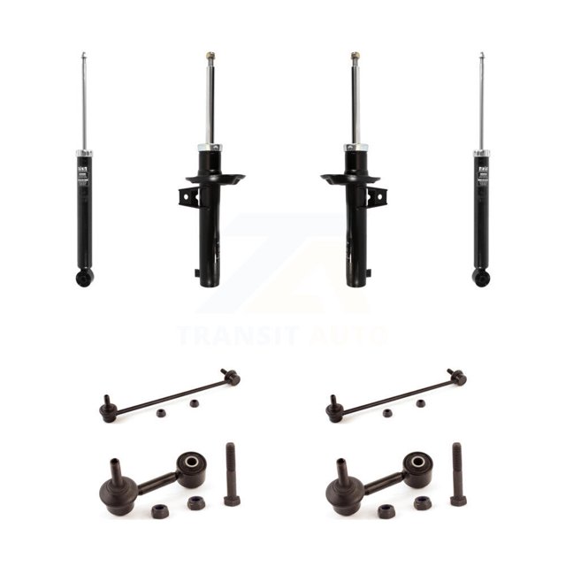 Transit Auto Front Rear Suspension Strut Shock & TOR sway Bar Link Kit for Car Volkswagen Tiguan Limited - Left Right Side (Driver Passenger) KSS-108183