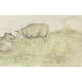 thumbnail image 2 of Jozef Israëls 18x13 Black Ornate Wood Framed Double Matted Museum Art Print Titled - Two Sheep (1834 - 1911), 2 of 5