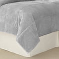 thumbnail image 3 of Vellux Plush Quilted Blanket, King, Light Grey, 3 of 7