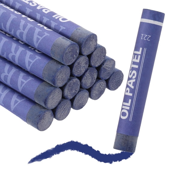 Uxcell Soft Oil Pastels, Oil Pastel Crayons Vibrant Color Blendable Art Supplies for Painting Drawing Blending Painting Artists Beginners Professional(Deep Blue, Pack of 16)