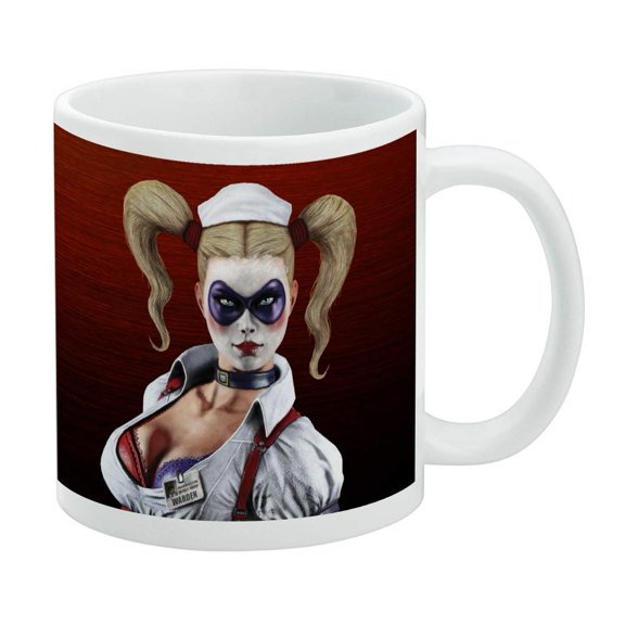 Batman Arkham Asylum Video Game Harley Quinn White Mug