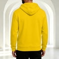 thumbnail image 4 of Vxararl Men's Lined Hoodie Long Sleeve Drawstring Casual Pullover with Pocket Oversized Hood Drawstring Sweatshirts Casual Daily Wear, Travel, Weekend, Workout and Streetwear Hoodie Men Yellow L, 4 of 6