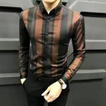 thumbnail image 4 of Camisas para hombre Camisa de rayas negras para hombre Camisa de negocios de moda para hombre 2024 Nueva en marca barata Estilo coreano Botones originales Regular Xxl I, 4 of 5