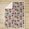 thumbnail image 3 of Kids Firefighter Car Fleece Throw Blanket for Bed Couch Sofa Firemen Engine Vehicle Sherpa Blanket Fire Truck Pattern Plush Blanket Boys Girls Room Decor Soft Lightweight Fuzzy BlanketBaby 30"x40", 3 of 6