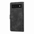 thumbnail image 6 of Allytech For Compatible with Google Pixel 6 Wallet Case, with Wrist Strap Kickstand Card Holder Magnetic Buckle Protective Flip Full for Google Pixel 6 Synthetic Leather Case,Black, 6 of 6