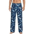 thumbnail image 2 of Goofa Blue Bus Printed Soft Pajama Pants for Men, Wide Leg Comfy Casual Lounge Yoga Pants-Small, 2 of 9