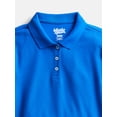 thumbnail image 2 of Wonder Nation Girls School Uniform Pique Polo Shirt with Short Sleeves, Size 4-18, 2 of 3