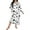 ABlack, variant on Women's Large Long Sleeve Cotton Nightgown & Sleepshirt, Blue