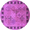 thumbnail image 1 of Ahgly Company Indoor Round Oriental Purple Traditional Area Rugs, 4' Round, 1 of 4