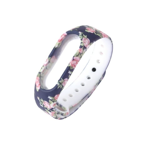 Watchband Armband Printing Wristband Bracelet Strap Replacement Smartband for Xiaomi 2 Band (A)