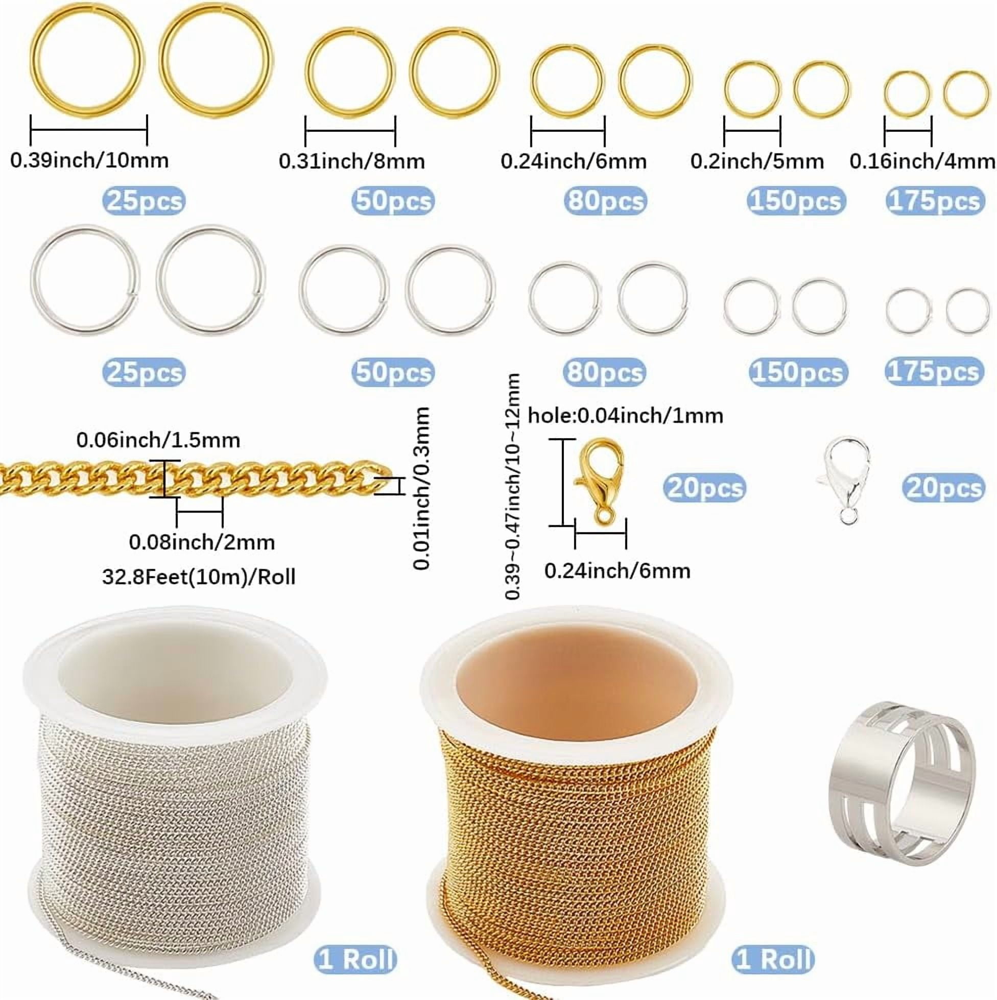 DIY Brass Curb Chains Necklaces/Bracelets Making Kits Golden & Silver 2x1.5x0.3mm