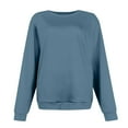 thumbnail image 5 of kytmyeq Women's Sweatshirts Trendy Crewneck Long Sleeve Shirts Color Block Pullover Tops Comfy, 5 of 7
