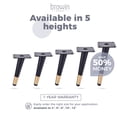 thumbnail image 5 of 10 inch / 25cm Metal Furniture Legs, Btowin VCF 4Pcs Mid Century Modern Round Oblique Tapered Furniture Feet Brushed Nickel Finish for Cabinet Sofa Table Bed, 5 of 7