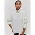 thumbnail image 1 of Suéter suelto liso para mujer, jersey tejido de manga larga con cuello redondo elegante a la moda, tops gruesos y cálidos para otoño 2023 para mujer, 1 of 5