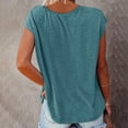 thumbnail image 4 of Lindreshi Tank Tops for Women Fashion Woman Causal V-Neck Solid Blouse Sleeveless T-Shirt Summer Tops, 4 of 6
