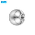 thumbnail image 3 of Uxcell Bouton Écrous à Bille M6x15mm, Lot de 5 Filetages en Acier Inoxydable 304 Couvercle à Vis Rond pour Trou de Store, Argent, 3 of 6