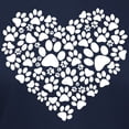 thumbnail image 3 of CafePress - Paw Print Heart Women's Classic T Shirt - Women's Traditional Fit Dark T-Shirt, 3 of 4
