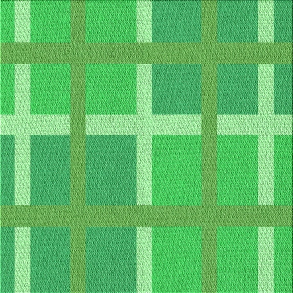 Ahgly Company Indoor Square Patterned Neon Green Area Rugs, 5' Square