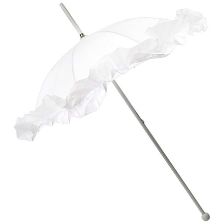 Bamboo Round Manual Folding, White, White Wedding Parasol Umbrella by Leighton By (Best Folding Umbrella In The World)