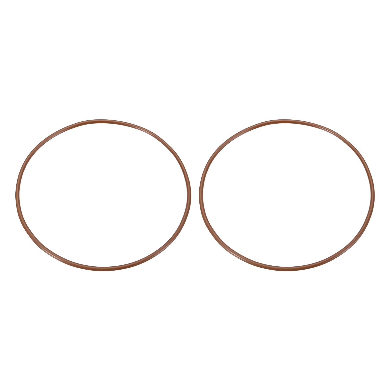 Uxcell Fluorine Rubber O-Rings 5-1/4 OD 5 ID 1/8 Width 2PCS FKM Sealing O Ring Seal Gasket for Machinery Industrial Engines Plumbing Faucet Hose Automotive Brown