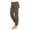 Olive, variant on Juicy Trendz Women's Casual Cargo Jogger Pants & Trouser with Multi-Pockets, Elastic Waist, for Hiking & Outdoor Workwear Black L