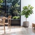 thumbnail image 2 of LuxenHome 15.75" Dia Large Ceramic Planter Pots for Plants, Stone Gray Glazed Round Planter with Drainage, 2 of 10