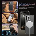 thumbnail image 4 of Étui pour iPhone 16 Pro Max Transparente avec Support Magnétique Anneau Compatible avec MagSafe Étui de Protection Transparente pour iPhone 16 Pro Max 6.9 Pouces 2024 Gris, 4 of 4