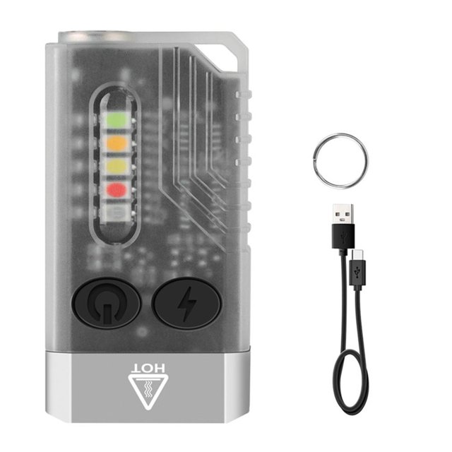 1000LM LED Luz de trabajo 1000mAh Beep IPX4 Herramientas impermeables para exteriores (Blanco)