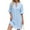 Sky Blue, variant on ZZwxWA Womens Summer Shift Dresses V Neck Ruffle Short Sleeve Midi Dress Solid Color Mini Dress Casual Work Dresses