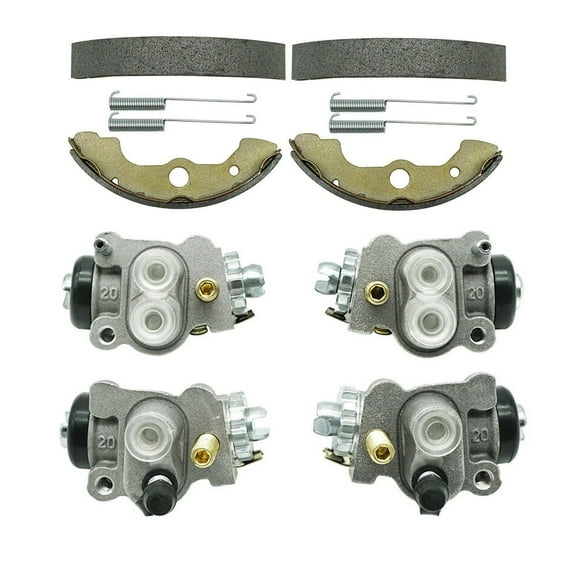 Max Motosports Front Brake Wheel Cylinders w/Shoes Kit for Honda Fourtrax Rancher 350 400 TRX350 TRX400 TRX500 Foreman Rubicon TRX650 Rincon