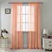 thumbnail image 3 of RT Designers Collection Celine Sheer 55 x 90 in. Rod Pocket Curtain Panel, Coral, 3 of 9