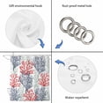 thumbnail image 5 of Red Navy Blue Coral Coastal Waterproof Fabric Shower Curtain,Summer Beach Seaside Nautical Waterproof Fabric Shower Curtain for Bathroom Curtains Bathtubs Shower Curtains with 12 Hooks Standard 72x72, 5 of 8