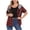 Red, variant on Horkkom Hoodies for Women Cotton Button Down Plaid Print Flannel Shirts Short Sleeve Daily Casual Tops M