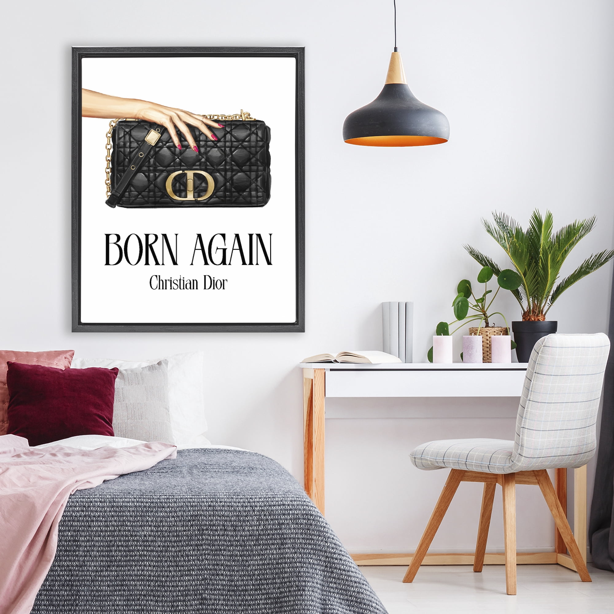Stupell Industries Born Again Christian Luxury Black Framed Floater Canvas Wall Art, design by Ziwei Li