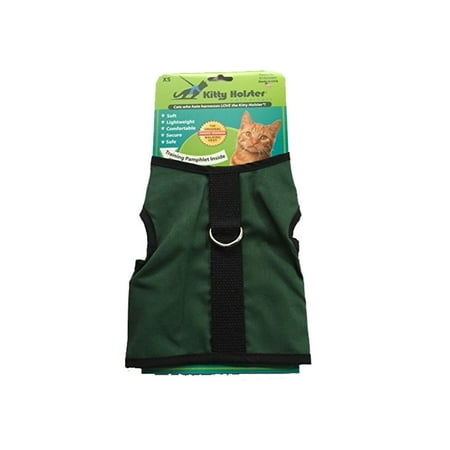 UPC: 0817881013872 | Kitty Holster Cat Harness (Made in USA) Color: Hunter Green  Size: XL