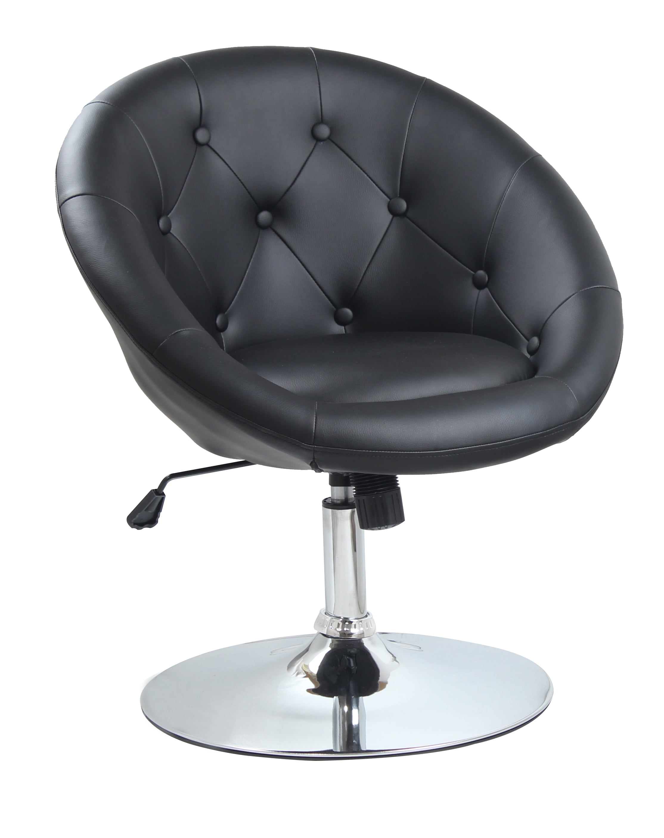 Best Master Furniture Round Back Swivel Chair Black