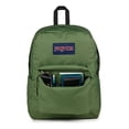 thumbnail image 1 of Mochila Jansport Color VERDE MILITAR Escuela Colegio Bolsillos De Cierre Correas Ajustables Compartimentos Amplios Organizador Frontal Bolsillo Para Agua, 1 of 3