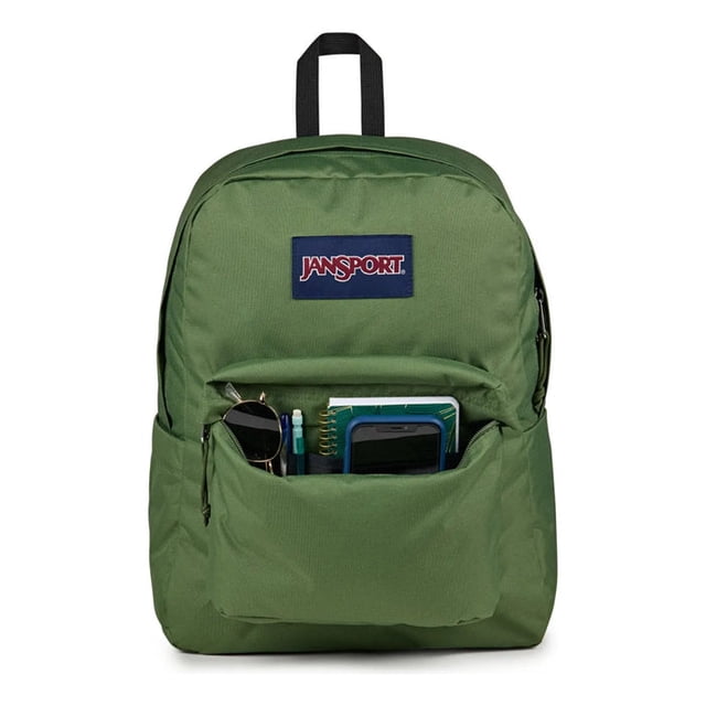 Mochila Jansport Color VERDE MILITAR Escuela Colegio Bolsillos De Cierre Correas Ajustables Compartimentos Amplios Organizador Frontal Bolsillo Para Agua