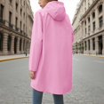 thumbnail image 7 of Raincoat for Women Waterproof Hooded Long Rain Jacket Windbreaker Travel Hiking Button Trench Coats with Pockets, 7 of 7