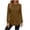 Q69 Brown, variant on Womens Long Sleeve Blouse Waffle Knit Tunic Tops Notch Crewneck Loose Fit Flattering Curved Hem Shirts for Everyday Lounge and Office Pink,XL
