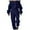 a-Navy7883, variant on FINALGANG Women's 2 Piece Tracksuit Solid Color Hoodie Sport Set Long Sleeve Zipper Top Relaxed Fit Pants For Daily Casual Outdoor Activities Soft Set