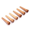 thumbnail image 3 of SHOWERORO 6Pcs Cylindrical Bridge Pin for Acoustic Guitar Maple Wood Brown, 3 of 8