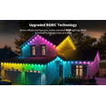 thumbnail image 3 of 200FT Permanent Outdoor Lights with 100 LEDs - Smart RGB IC with 16 Million DIY Colors, IP67 Waterproof, & Remote Control, Hundreds Dynamic & Scene Modes for Holidays, Christmas & Home, 3 of 9