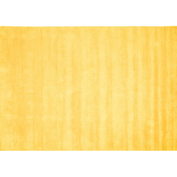 Ahgly Company Indoor Rectangle Abstract Yellow Contemporary Area Rugs, 4' x 6'