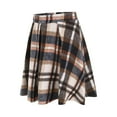 thumbnail image 4 of Plaid Skirts for Women Women's High Waist Pleated Mini Skater Skirt A-Line Flannel Skirts Black 3XL, 4 of 8