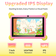 thumbnail image 5 of Veidoo 7-inch Android Kids Tablet, 2+32GB, Dual Cameras, Shockproof Case, Rabbit Stand Integrated Design, Detachable Shoulder Strap，Quad-Core Processor, iwawaAPP, Parental Control(Pink), 5 of 8