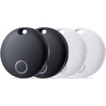 thumbnail image 1 of Rastreadores Bluetooth Inteligentes (Pack de 4), compatibles con Apple Find My, localizador de artículos IP67 resistente al agua, alerta de olvido y modo perdido, solo para iOS (Negro y Blanco), 1 of 7