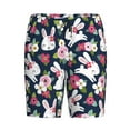 thumbnail image 3 of Yiaed Rabbit And Rose for Men's Soft Sleep Pajama Short Lounging Pajama Shorts-Small, 3 of 8