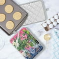thumbnail image 5 of Yayeee Pot Holders Kitchen Heat Resistant with Pocket 7"x9.8" Cotton Oven Cooking Hot Pads, White Vibrant Flowers, 5 of 7