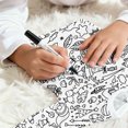 thumbnail image 3 of HXWCHs Kids DIY Hand Painted Colorable Tops and Pants Set Boys Girls Funny Cartoon Coloring T-Shirts and Pants 2 Piece Sets Size: 9-10 Years White, 3 of 4